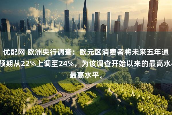 优配网 欧洲央行调查：欧元区消费者将未来五年通胀预期从22%上调至24%，为该调查开始以来的最高水平。