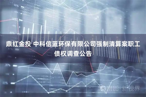 鼎红金投 中科信蓝环保有限公司强制清算案职工债权调查公告